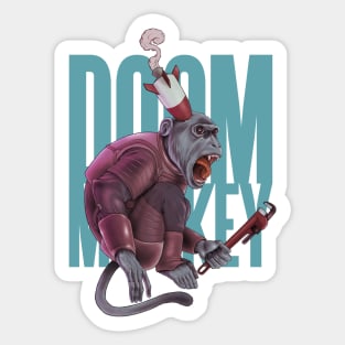 Doom Monkey (dark) Sticker